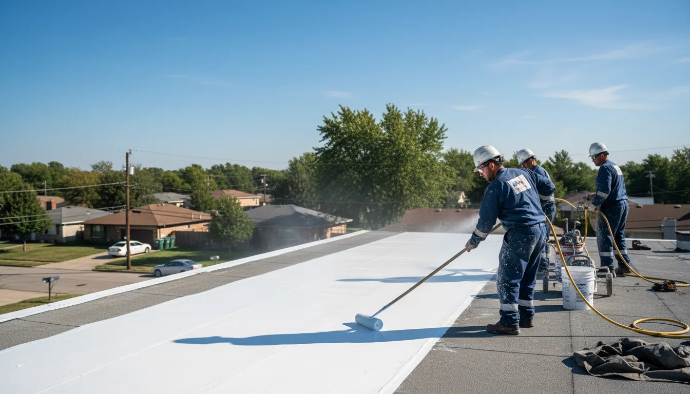 Commercial roof coating in Aledo, IL near me